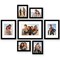 Americanflat Gallery Wall Picture Frames - Set of 7 - 12x16 (1), 9x12 (2), 6x8 (4) - Collage Wall Art Decor - Shatter Resistant Glass - Adjustable Hanging Hardware - Easel for Tabletop Display - Black